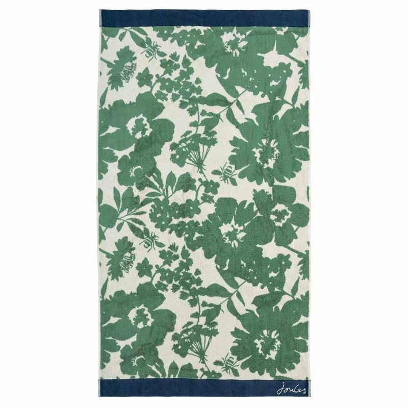 Joules Apiarist Bath Towel Green Flat