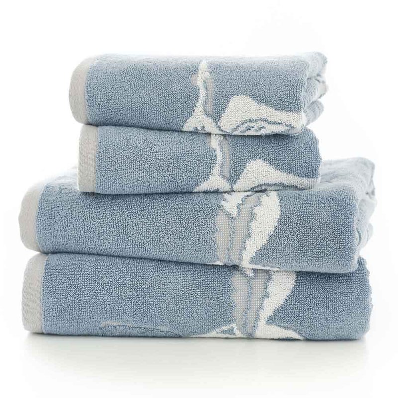 Blue and grey hand towels deals