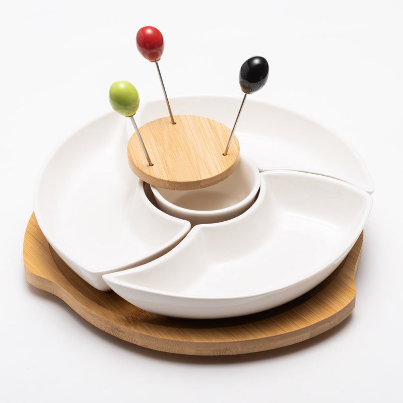 Newgrange Living Ceramic Dip Set & Turntable Small