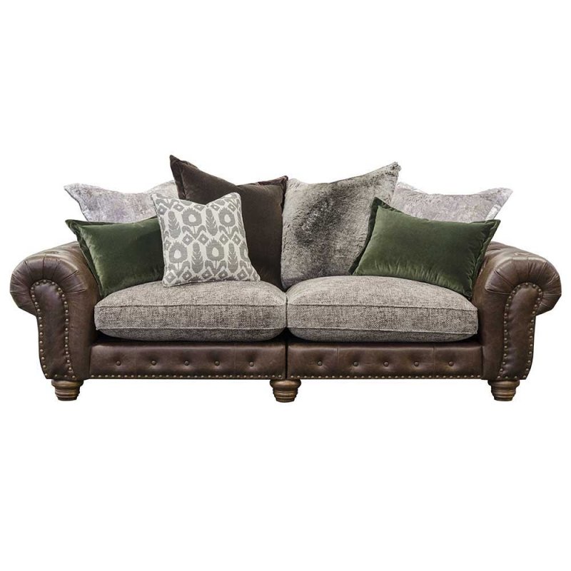 Alexander & James Wilson 3 Seater Sofa Scatter Back Leather Category B Satchel