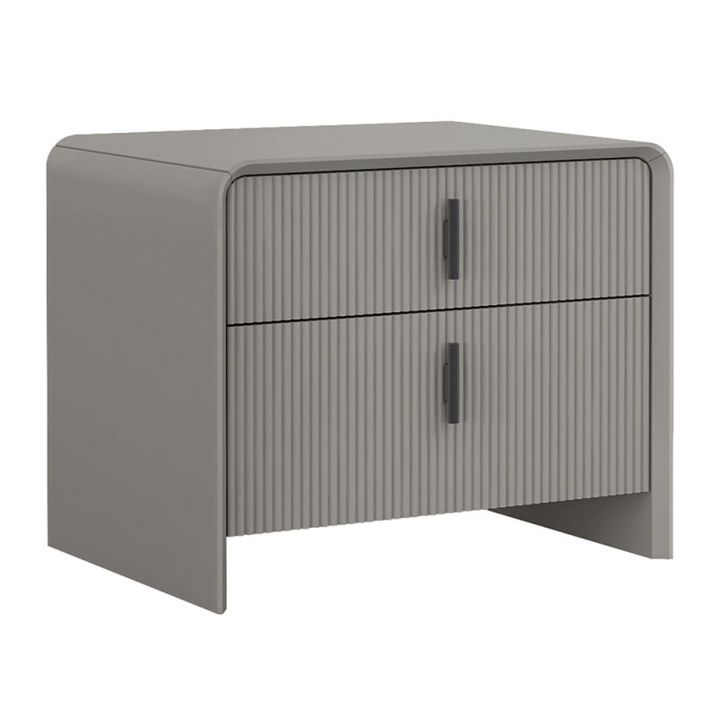 Cavelli 2 Drawer Bedside Locker Grey