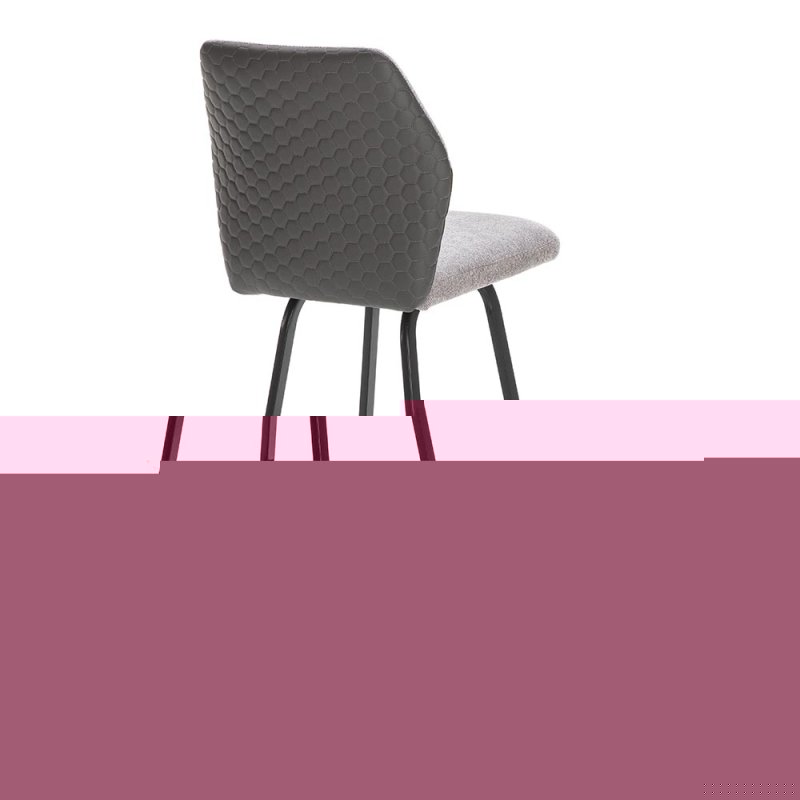 Paulo High Bar Stool Fabric Light Grey Back