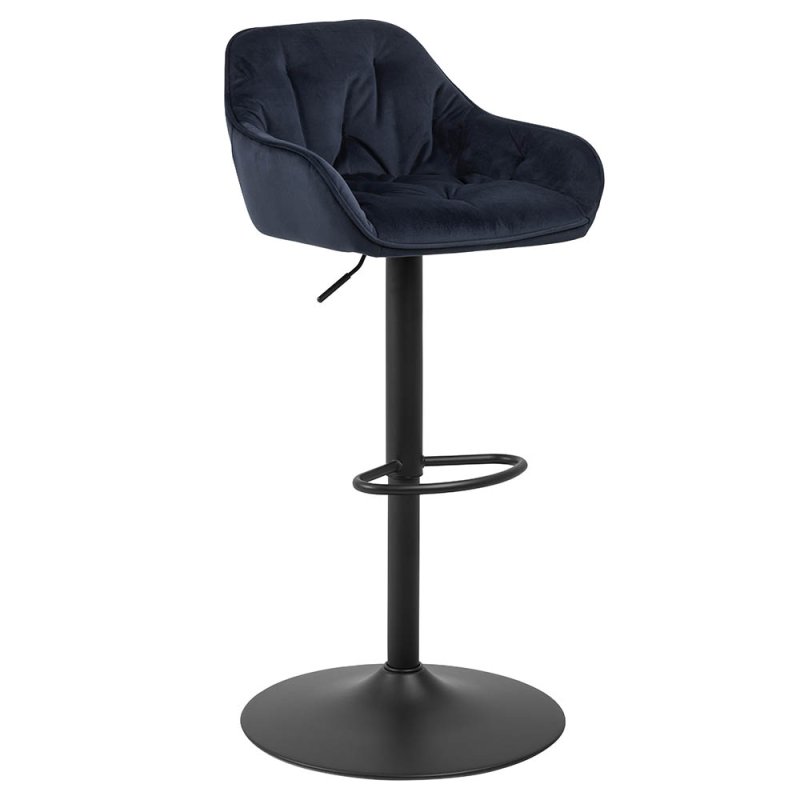 Brooke High/Low Gas Lift Bar Stool Fabric Navy