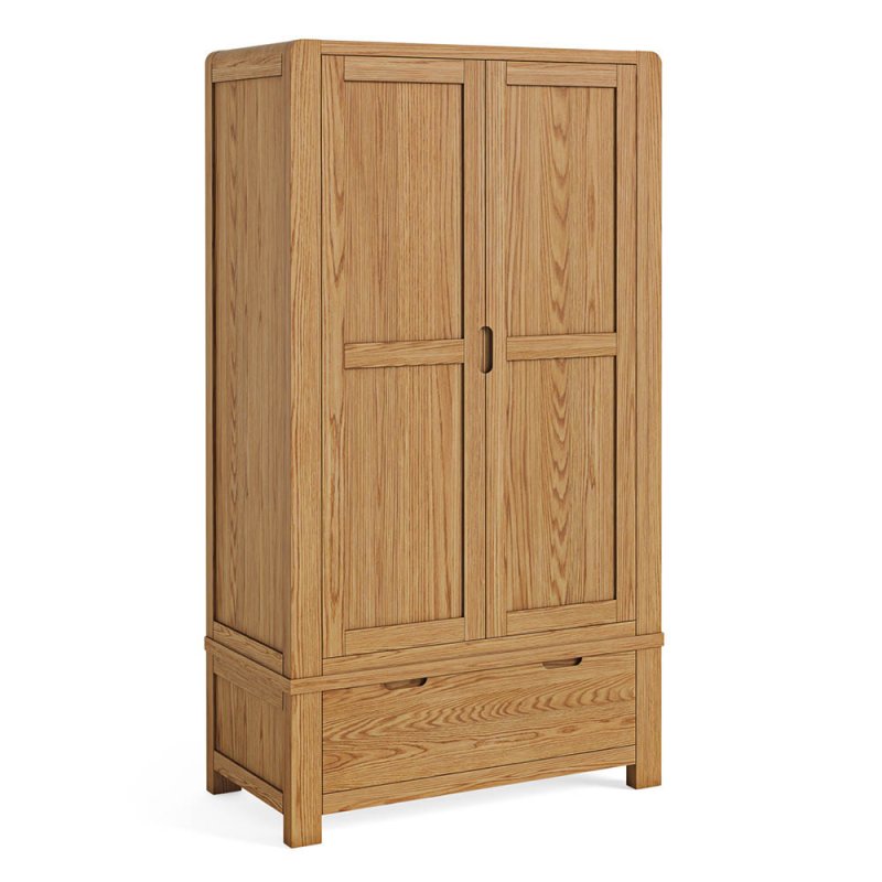 Ellie 2 Door + 1 Drawer Wardrobe Oak