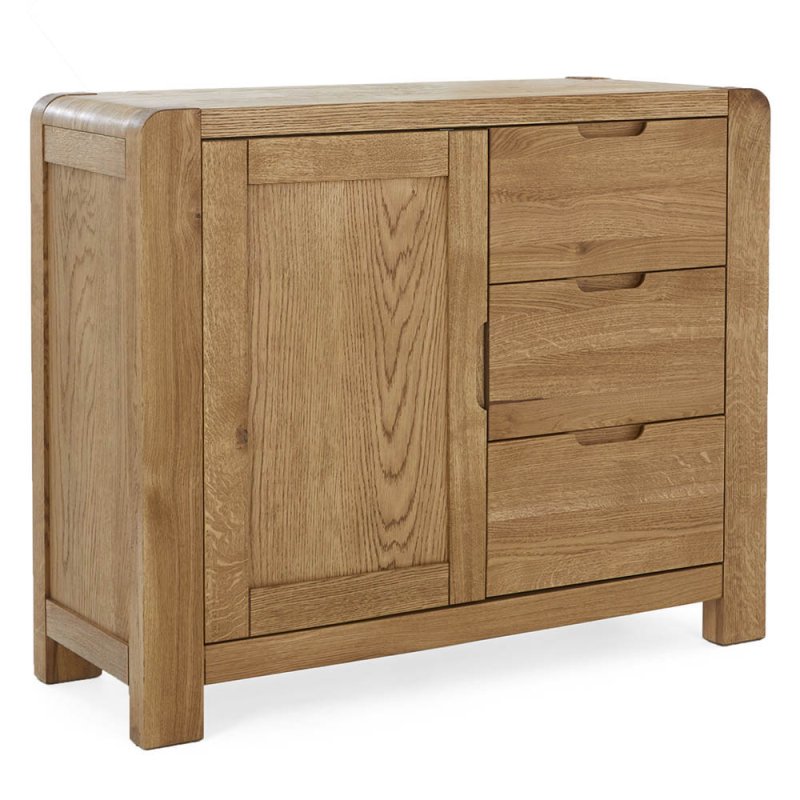 Ellie 1 Door + 3 Drawer Sideboard Oak