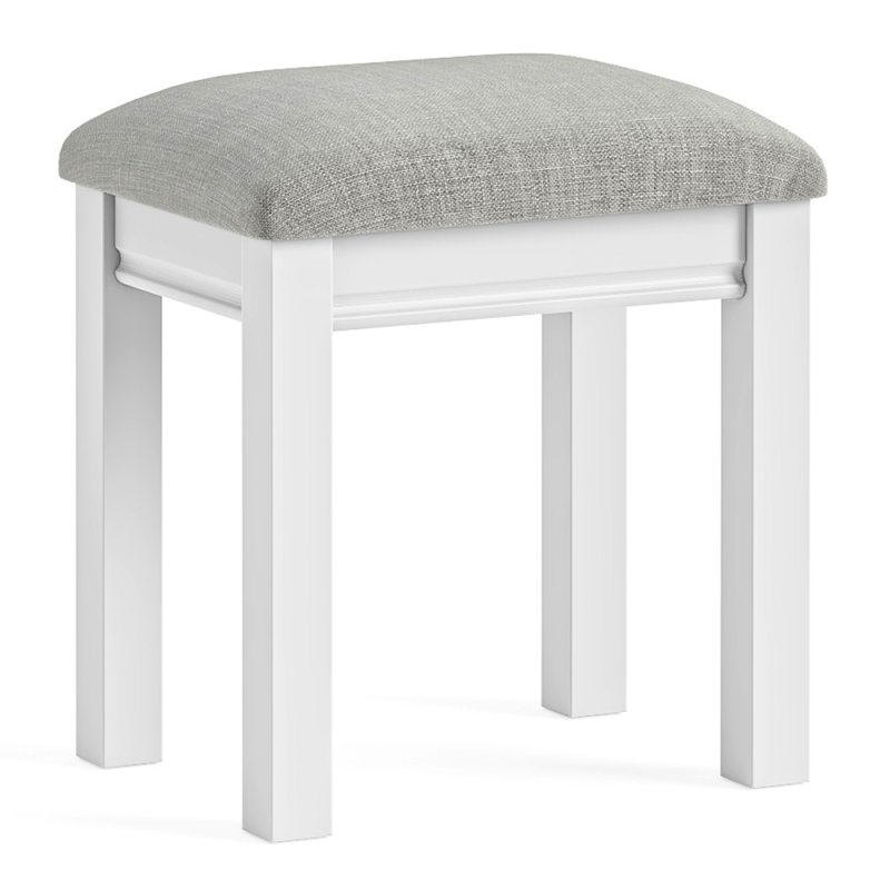 Lille Bedroom Stool Fabric White