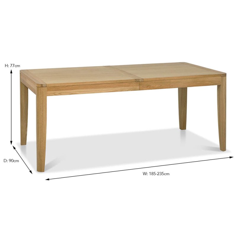 Adare 6-8 Person Extending Dining Table Oak Meubles