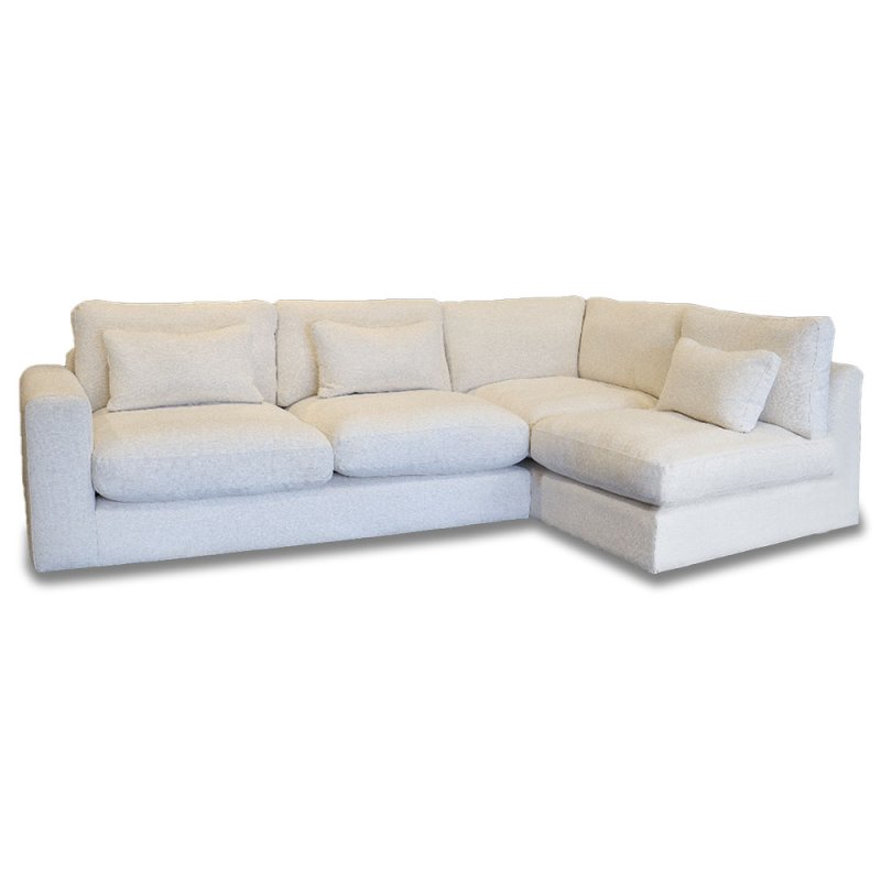 Langley 4 + Seater Corner Sofa 2 Seater on Left Armless Chair On Right Fabric D
