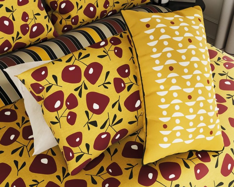 Simply Scandi Jax Reversible King Duvet Cover Set Chartreuse Stacked
