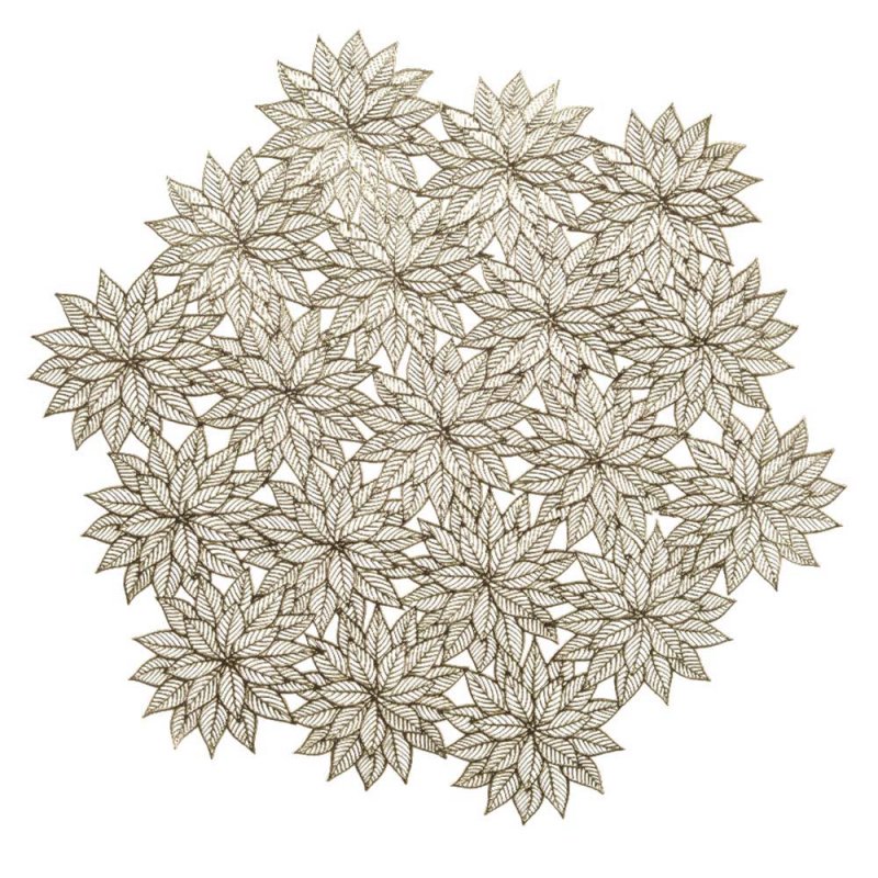 Placemat With Snowflake Gold 38cm