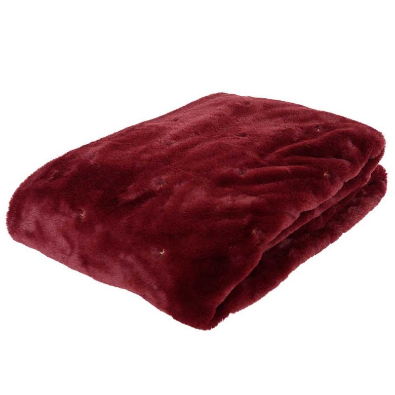 Throw Faux Fur Burgundy 170cm x 130cm