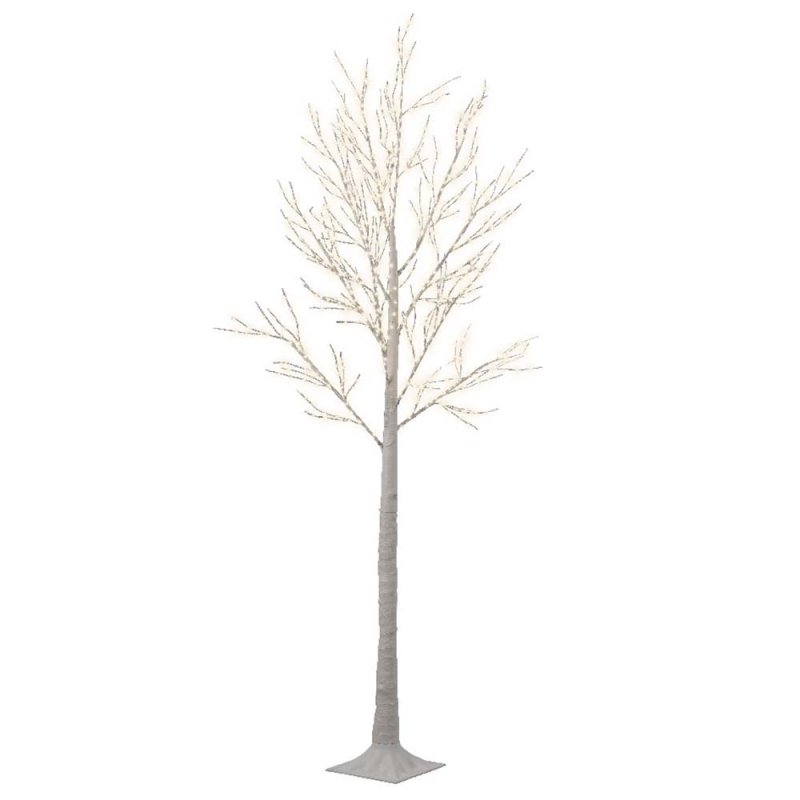 7.2ft/220cm Micro LED Birch Christmas Tree With Warm White Lights
