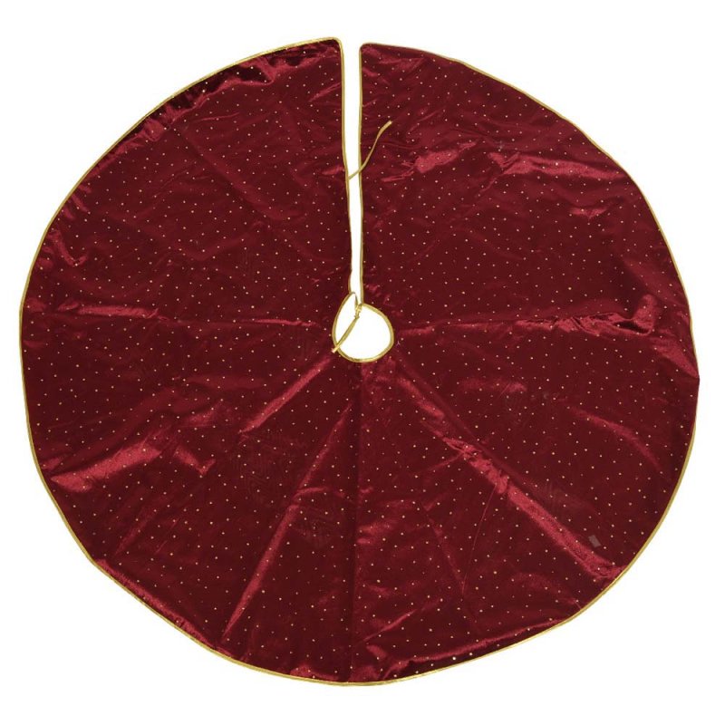 Christmas Tree Skirt Oxblood Red 120cm