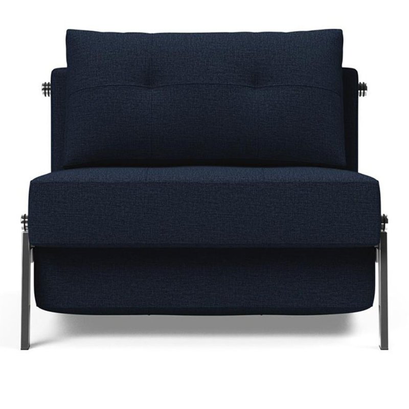 Innovation Living Alisa 90 Chair Bed With Chrome Legs Fabric