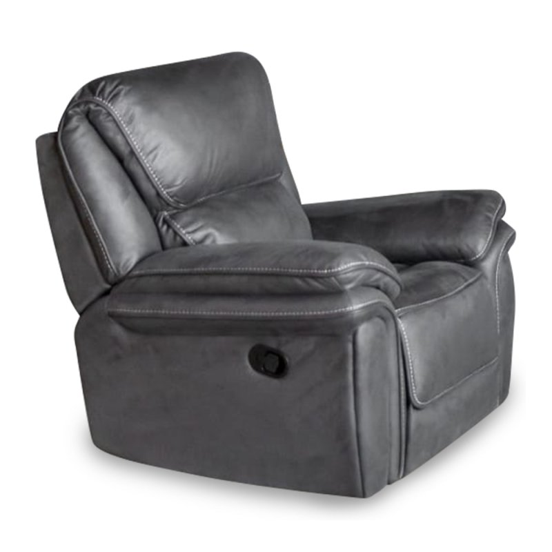 Savannah Manual Reclining Armchair Fabric Slate Blue