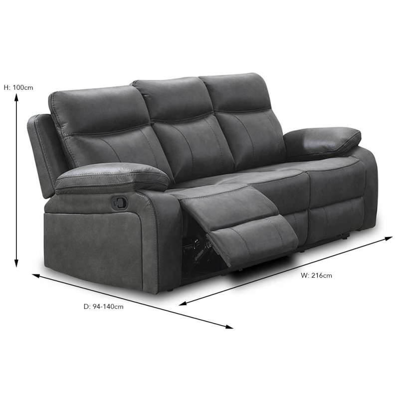 Angelica 4 Corner Manual Reclining Sofa With Console Wireless Charge Meubles