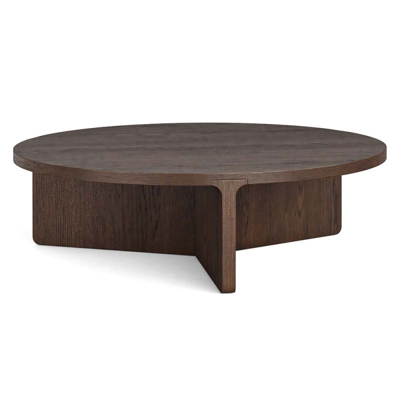 Cali Round Coffee Table Walnut