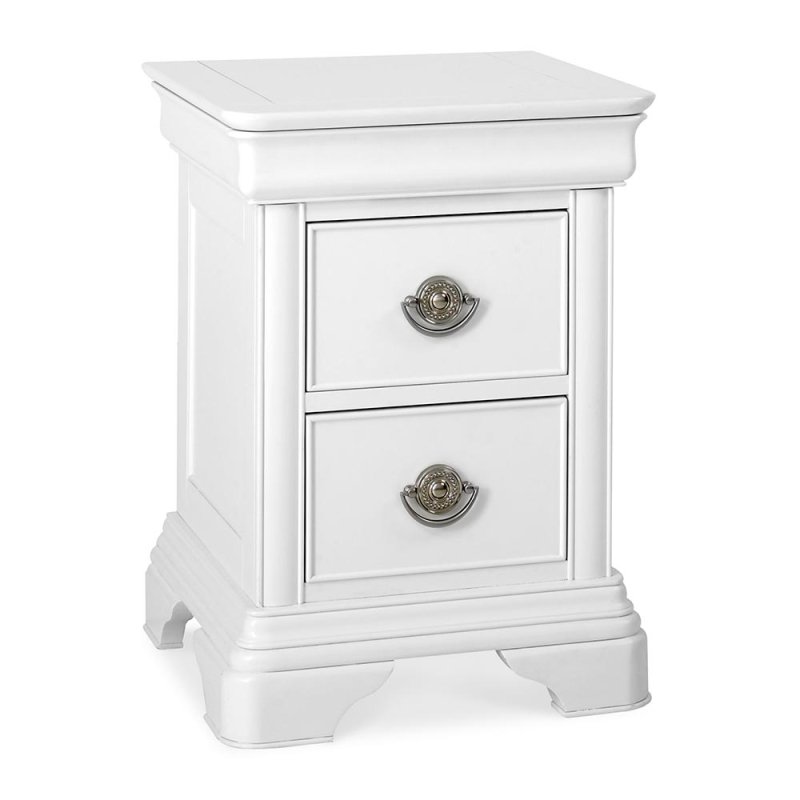 Chantilly 3 Drawer Bedside Locker White