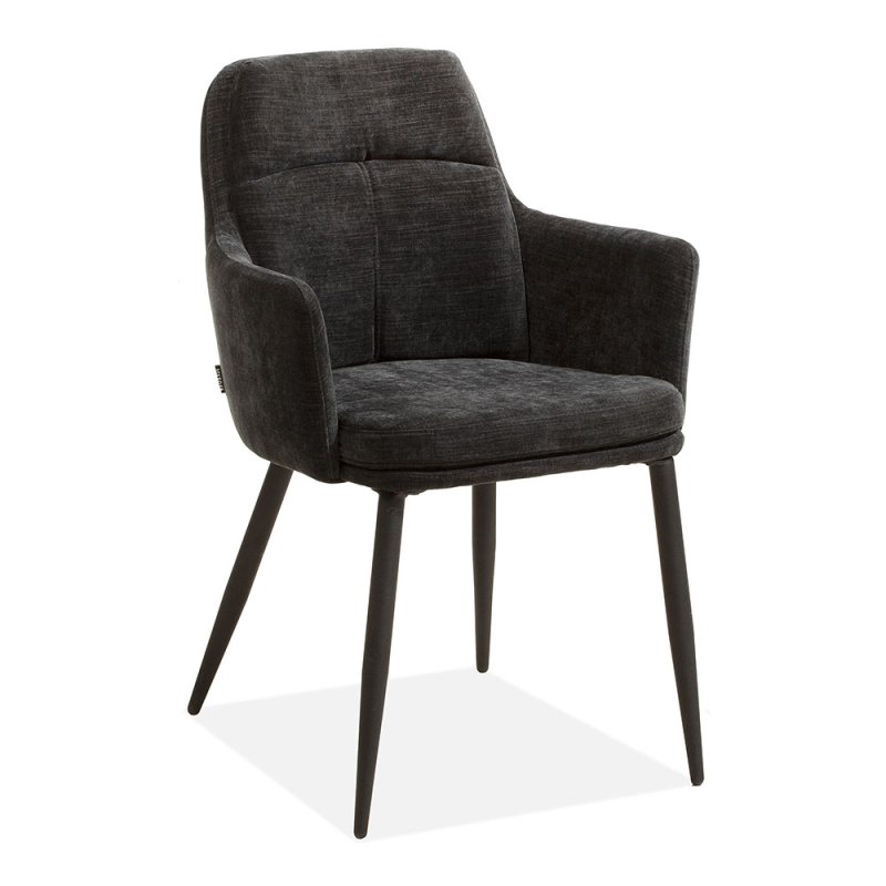 Bella Dining Chair Fabric Black