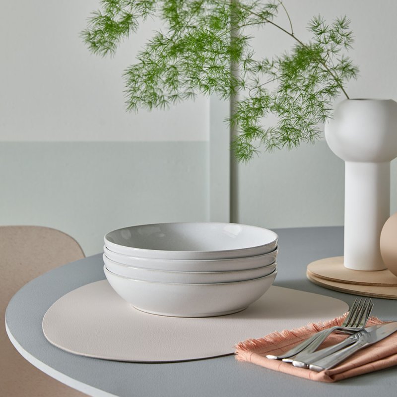 DENBY Cotton White Piece Pasta Bowl Set Meubles