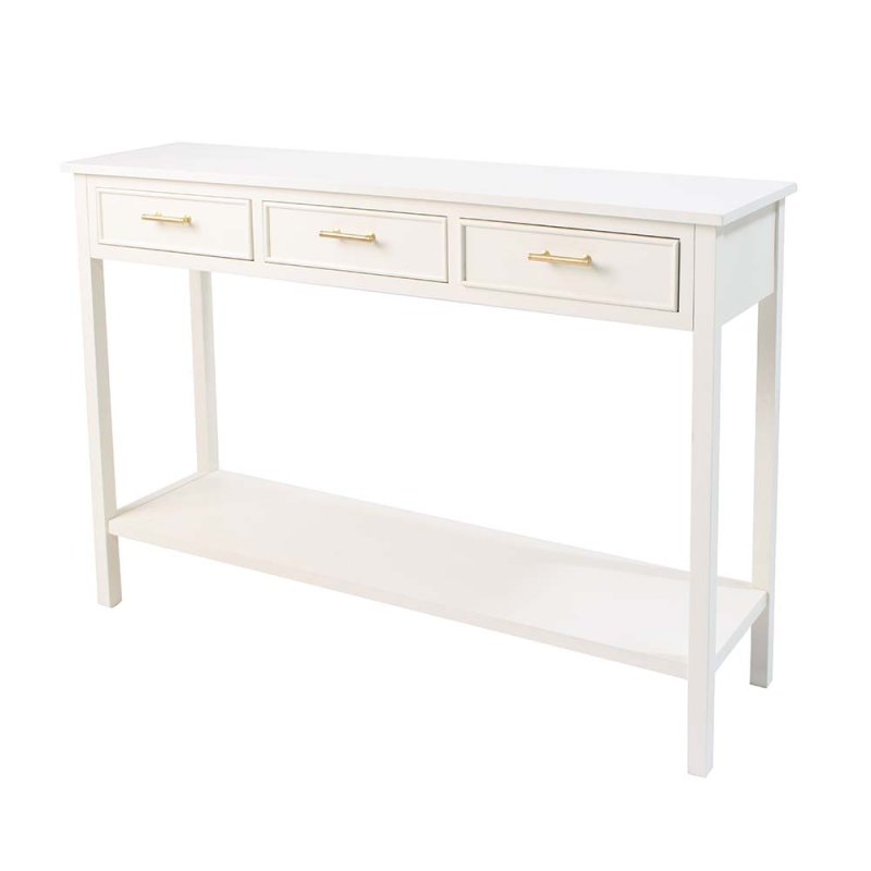 Ainsley 3 Drawer Console Table White