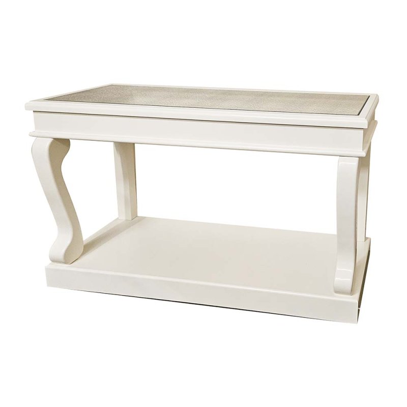 Lucy Scroll Console Table Ivory & Mirror