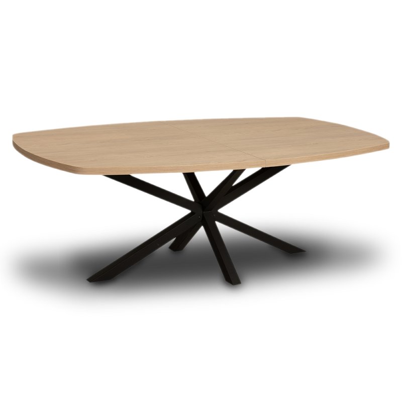Mylo 6-8 Person Oval Extending Dining Table Blond Oak 