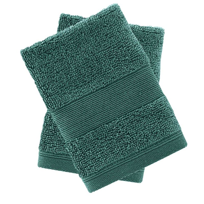 CATHERINE LANDSFIELD Antibacterial Facecloth Forest Green (Pack of 2)