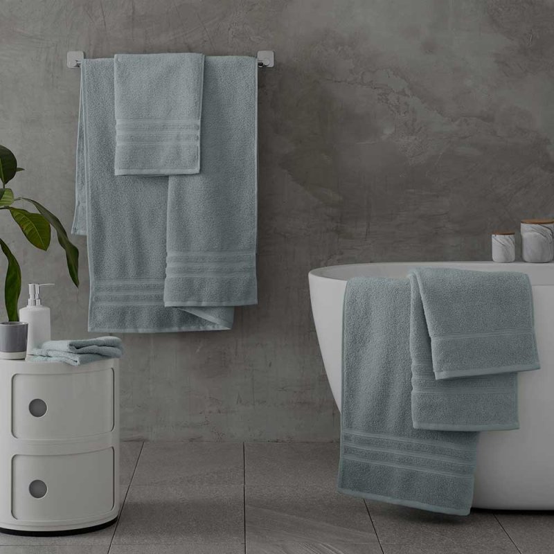 CATHERINE LANDSFIELD Zero Twist Hand Towel Sage Lifestyle