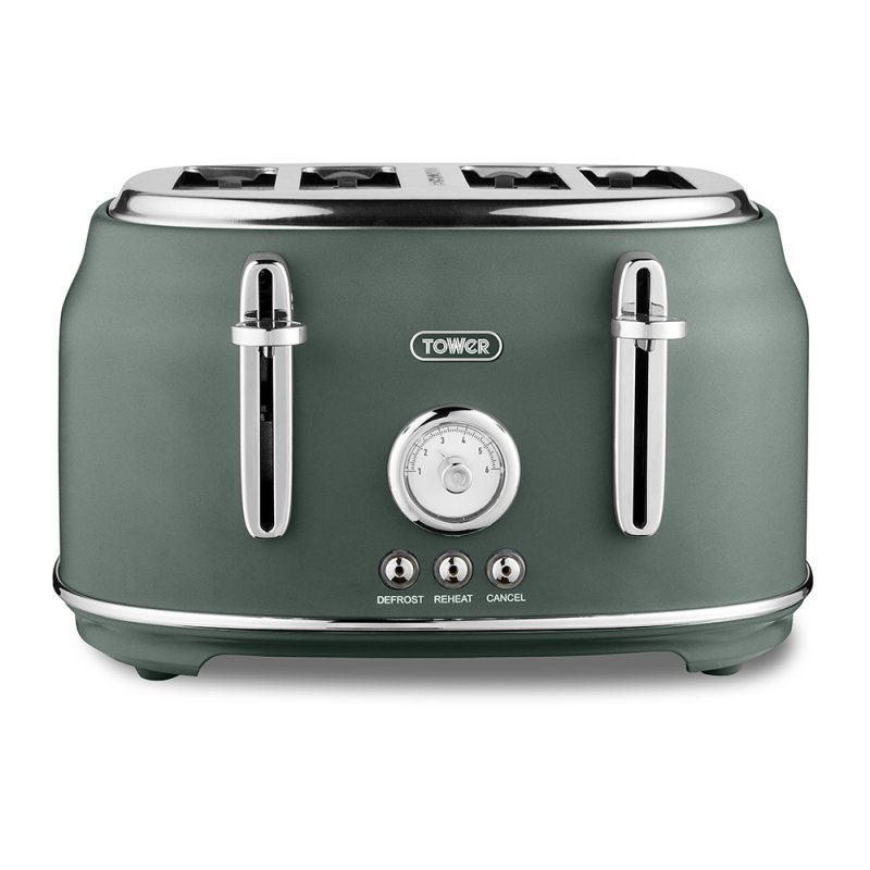 Tower Renaissance 4 Slice Toaster Forest Green