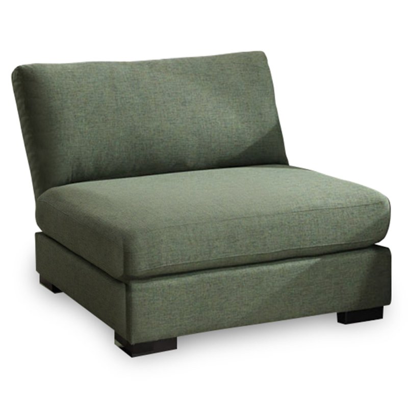 Gabriella 1 Seater No Arms Fabric Green