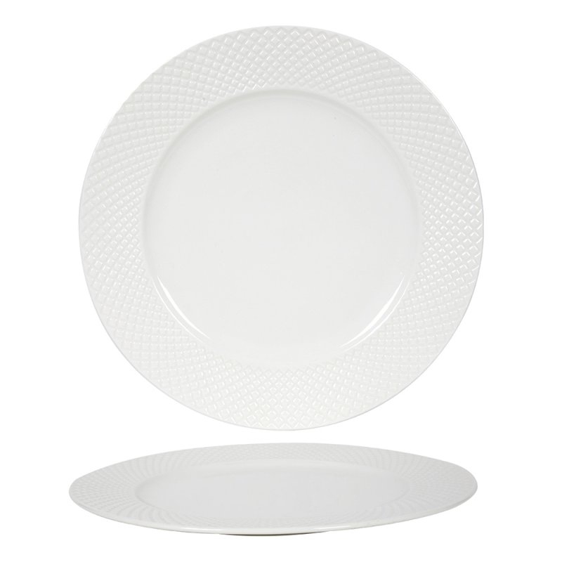 Diamond Porcelain Dinner Plate 27cm