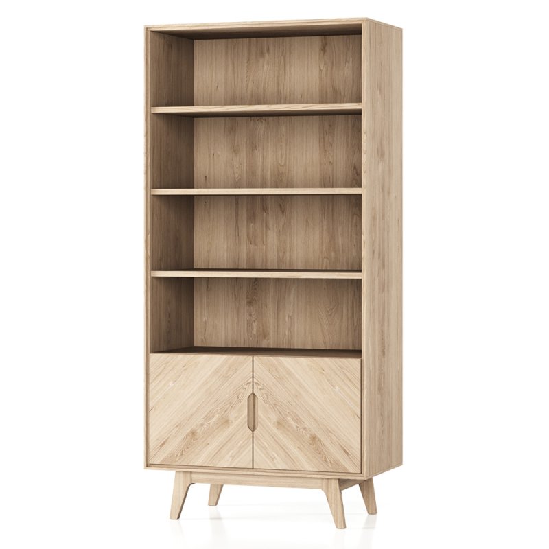 Bua 2 Doors & 3 Shelves Bookcase Bordo