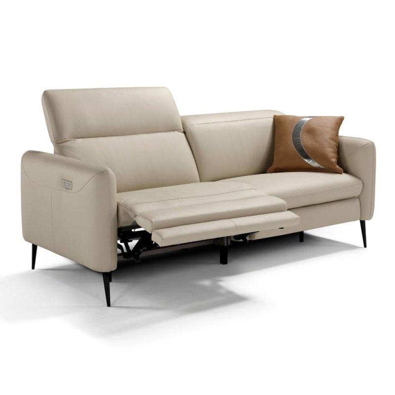 Egoitaliano Eiger 2.5 Seater Sofa With 1 Electric Recliner RHF Leather Category B