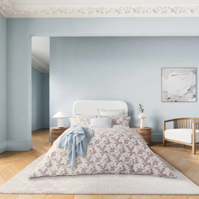 BEDECK OF BELFAST Rosanna Reversible Single Duvet Cover Set Pink & Blue