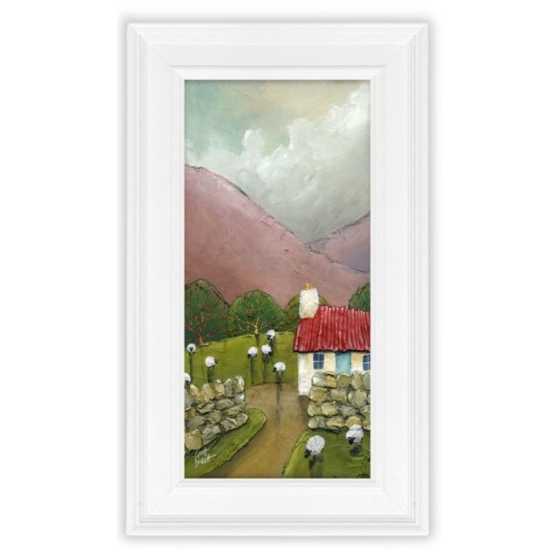 ARTKO The Blue Door 26cm x 49cm Picture By Geoff Backett White Frame