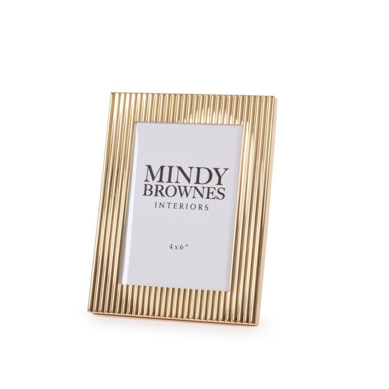 Mindy Brownes Gold Ribbed Photo Frame 4" x 6"