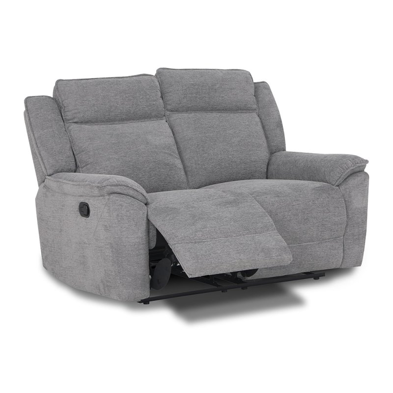 Ronda 2 Seater Manual Reclining Sofa Fabric Grey