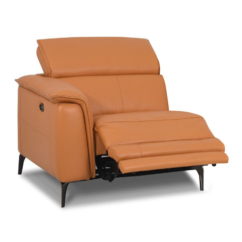 Davos Modular Electric Reclining 1 Seater Sofa Arm LHF USB Port Leather Category 20 BX/NW