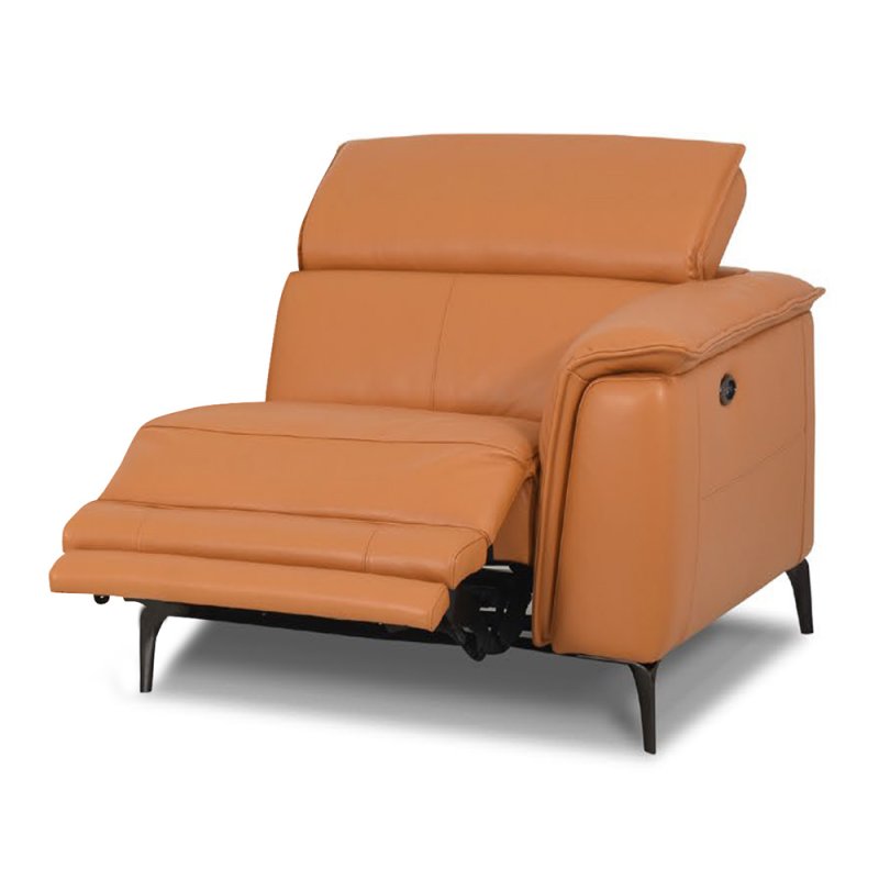 Davos Modular Electric Reclining 1 Seater Sofa Arm RHF With USB Port Leather Category 20 BX/NW