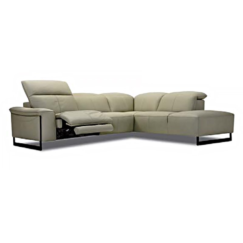 Andrea 4 + Corner Sofa With 1 Electric Recliner Arm LHF Leather Category 10 (S)