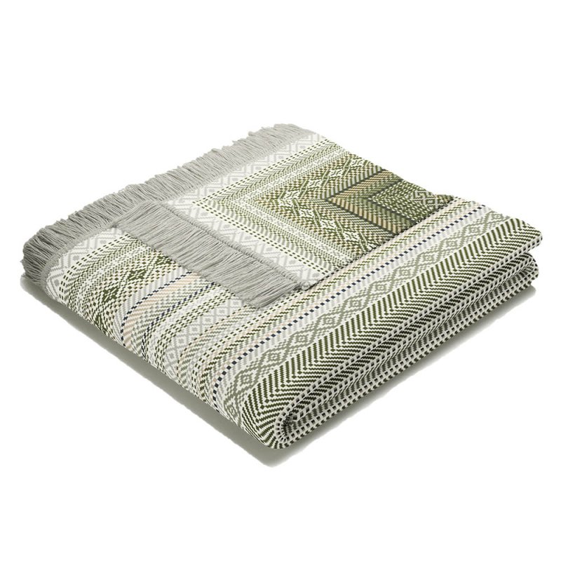 Biederlack Stripe Throw 140x180cm Kian Green