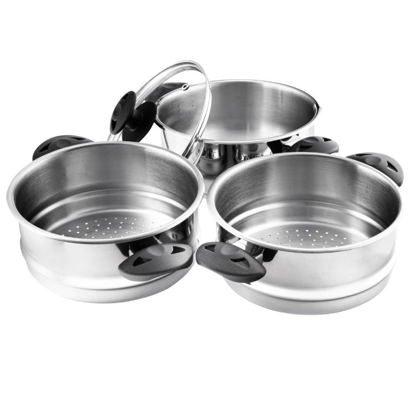 Pendeford Supreme Stainless Steel 3 Tier Steamer 20cm