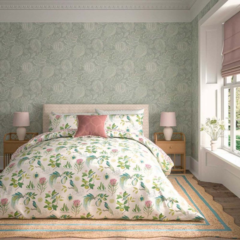 Sanderson Paradesia Reversible Duvet Cover Set Pink