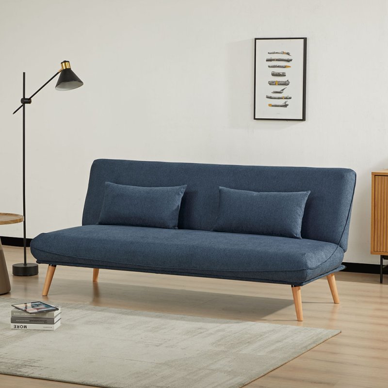 Brienz 3 Seater Sofa Bed Fabric Blue 1