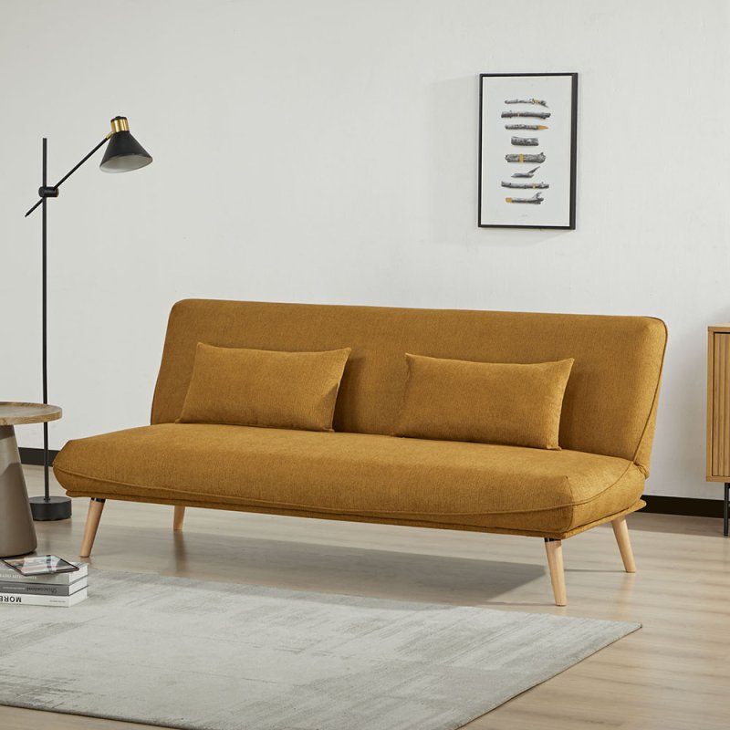 Brienz 3 Seater Sofa Bed Fabric Pumpkin 1