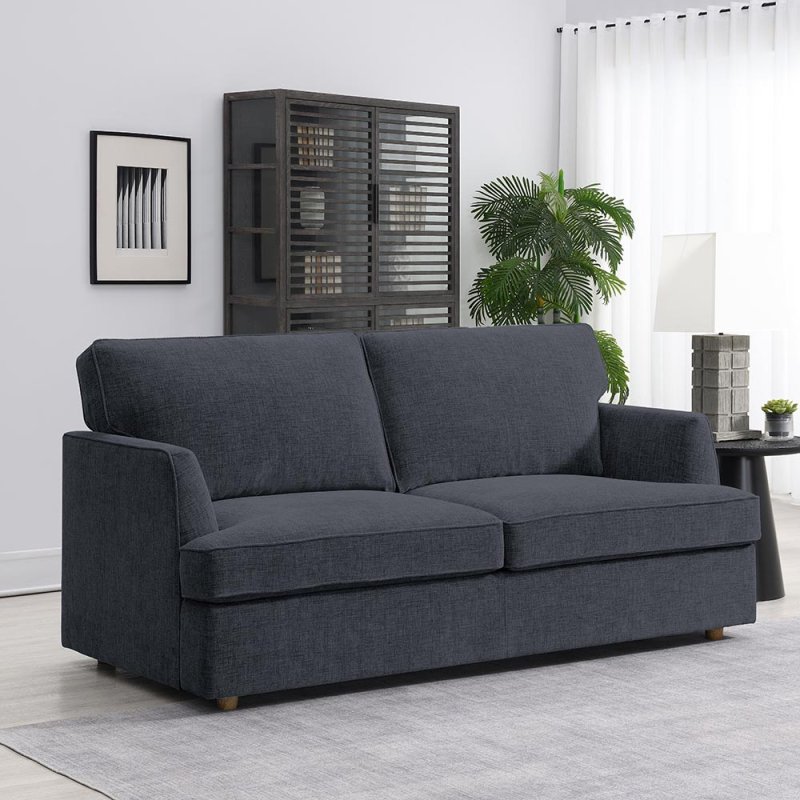Meersburg 2.5 Seater Sofa Bed Fabric Dark Grey