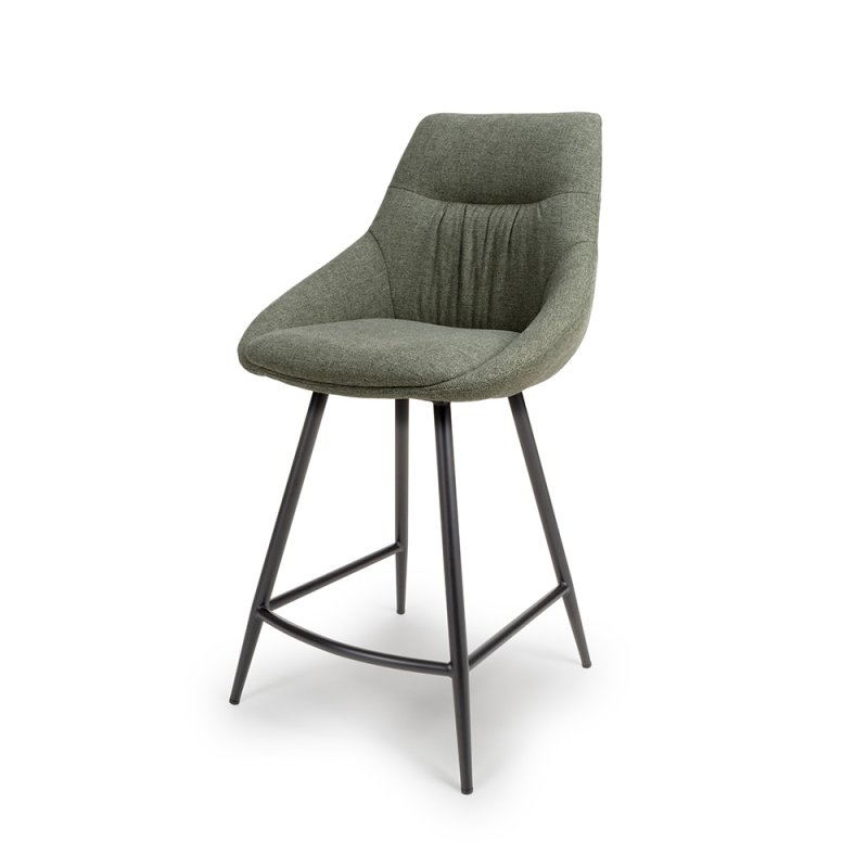 Boden Low Bar Stool Fabric Sage 1