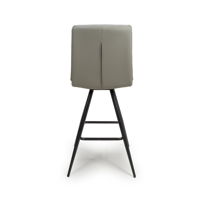 Nobo Swivel High Bar Stool Faux Leather Truffle 5