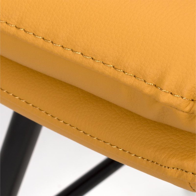Nobo Swivel High Bar Stool Faux Leather Ochre 6